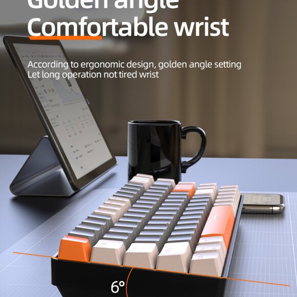 Zhiyoulang K68 Bluetooth wireless dual-mode game mechanical keyboard - Picture 10 of 14